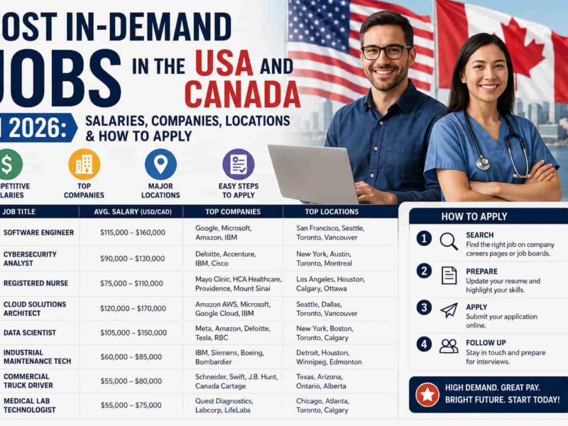 Most In-Demand Jobs in the USA and Canada in 2026